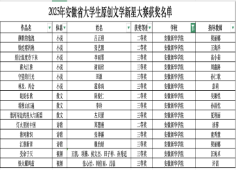 我院学子在2025年安徽省大学生原创文学新星大赛中喜获佳绩